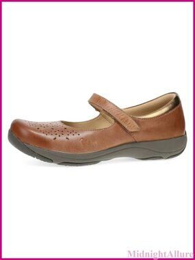 Dansko Stacy Mary Jane Flats Leather Slip Resistant Comfort Shoes